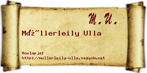 Müllerleily Ulla névjegykártya